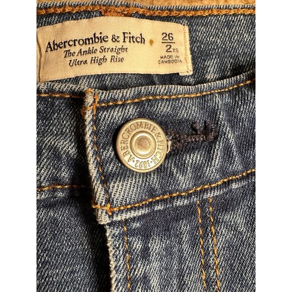 Abercrombie & Fitch The Ankle Straight Ultra High Rise Curve Love Sz 26 2 Jeans - Picture 4 of 12